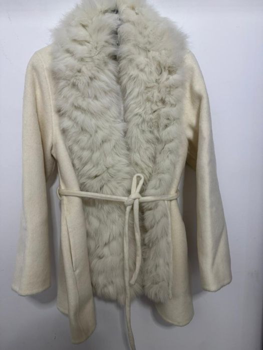 Palton Max Mara Blana Vulpe si Casmir