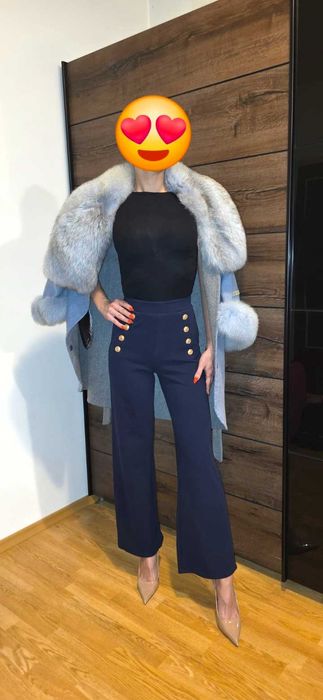 Палто от сребърна лисица