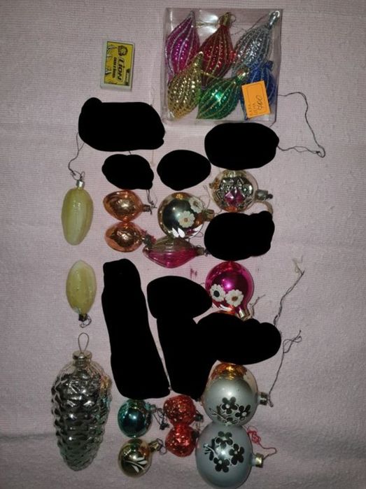 Елочные игрушки СССР, гирлянда на батарейках, светодиодная нить 5 метр