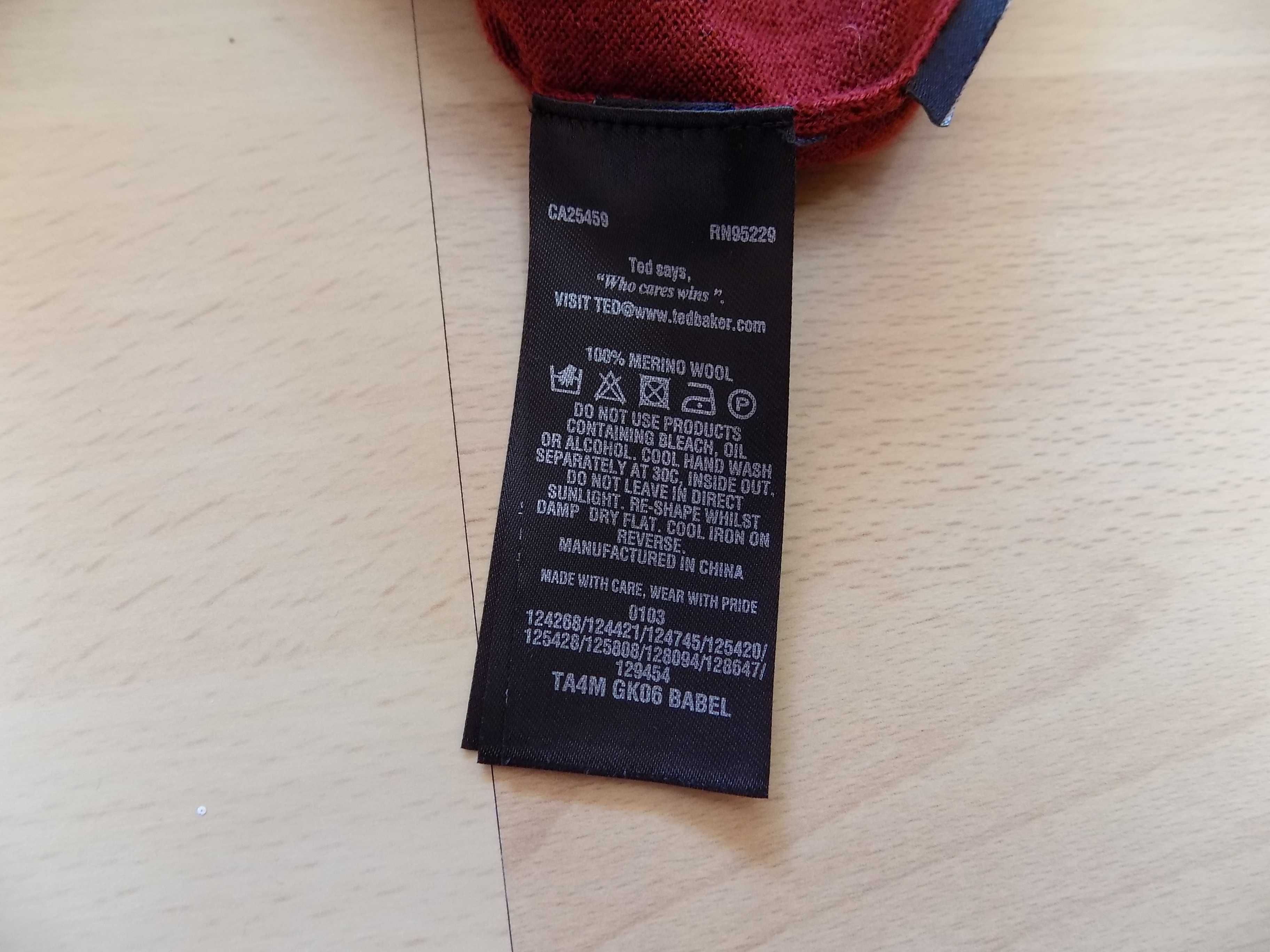 пуловер hugo boss/ted baker merino wool блуза мъжки вълнен оригинал S