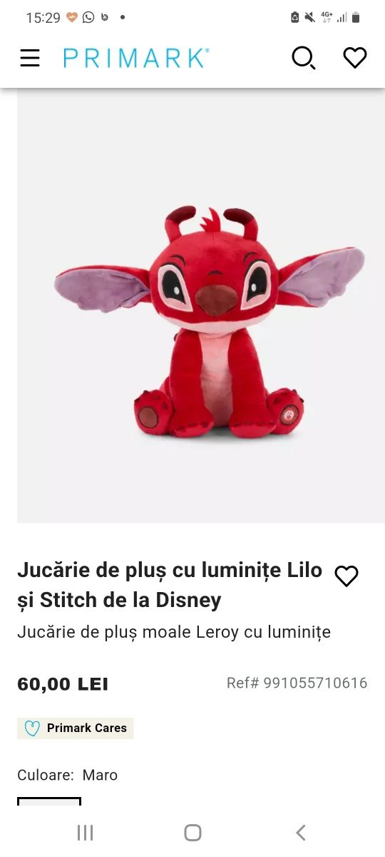 Jucarie Leroy,plus cu lumini marca Disney