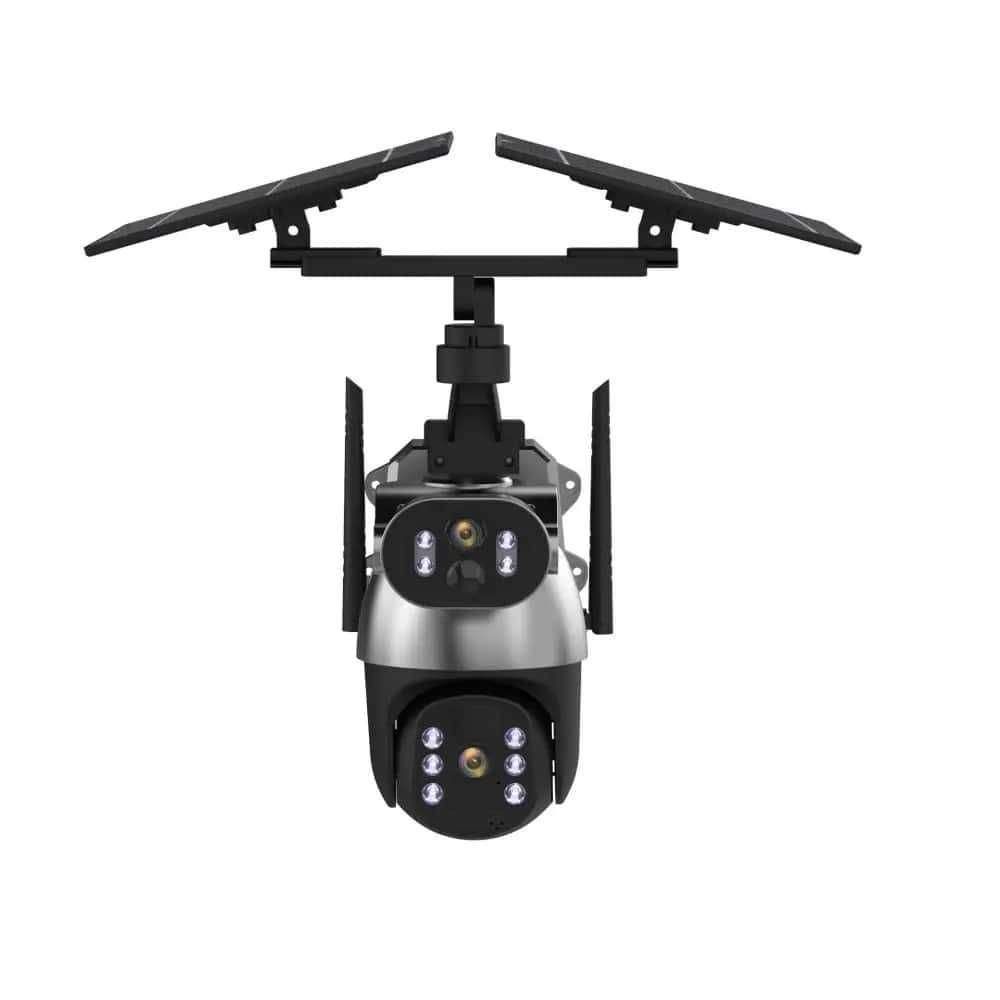 Camera de Supraveghere cu Panou Solar ,PTZ  4G,Q5M-G, cu Doua Lentile