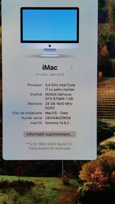 iMac late 2012 27" - 24GB RAM, 3TB HDD, 128GB SSD