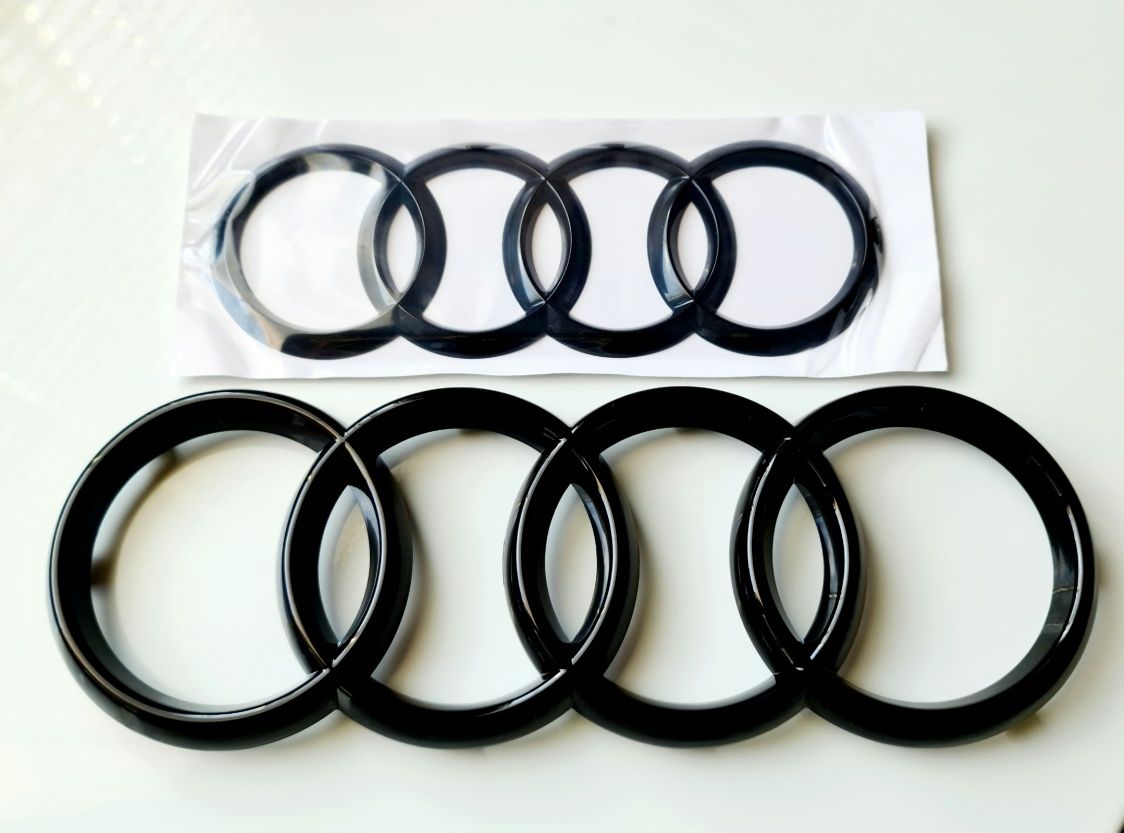 Emblema-Sigla-Logo-Cercuri-Audi-Neagra-A3-A4-A5-A6-A7-A8-Q3-Q5-Q7-Q8