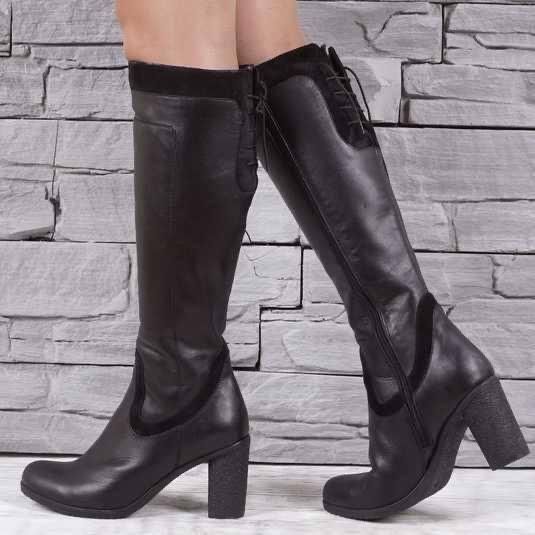 Намалена цена!   Ботуши естествена кожа ивелур 39