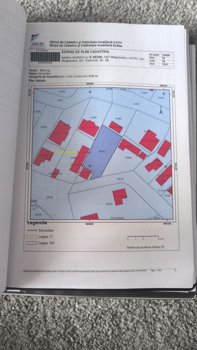 Teren Mogoșoaia 460m2 asfalt, utilități, autorizatie contructie, gard