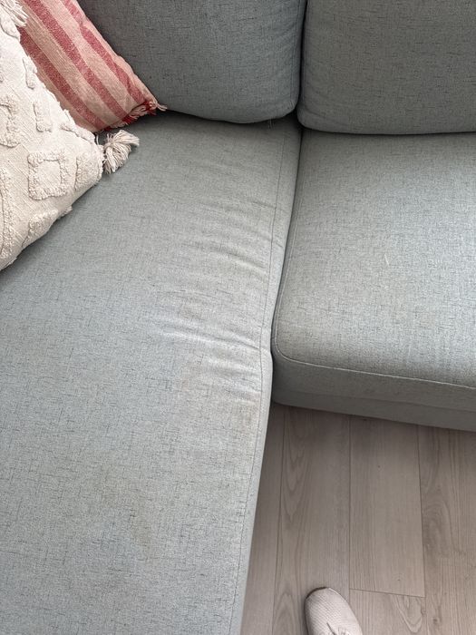 Синя холна гарнитура, диван