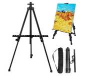 Sevalet portabil pictura Artify, aluminiu, 52-165 cm, negru