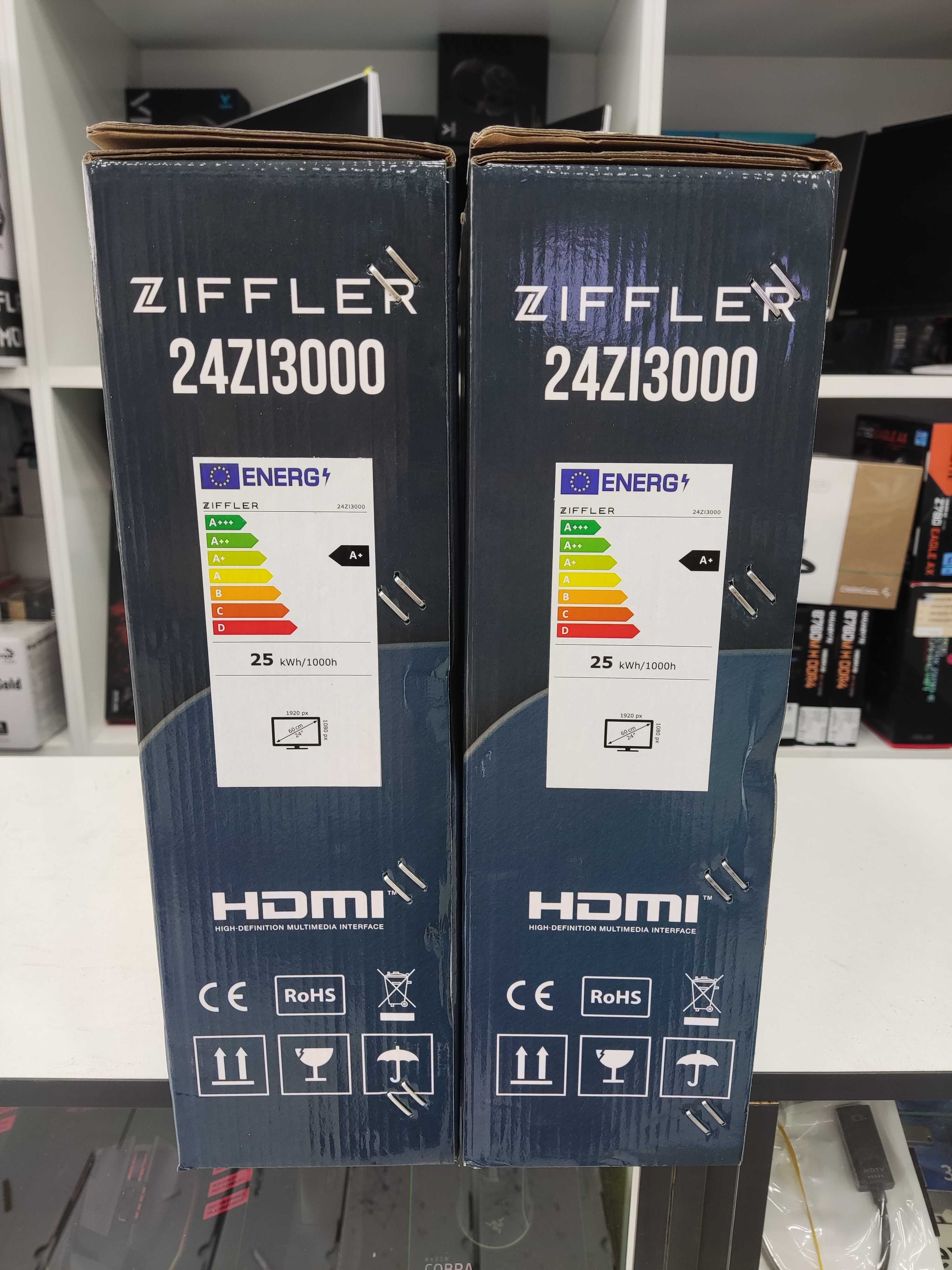 Монитор 24" Ziffler IPS LED (VGA+HDMI), 100Hz 1920x1080 FullHD НОВЫЙ
