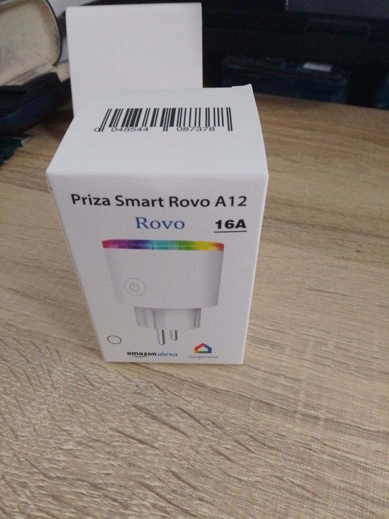 Priza inteligenta Rovo A12, Wi-Fi, 16A, monitorizare consum energie