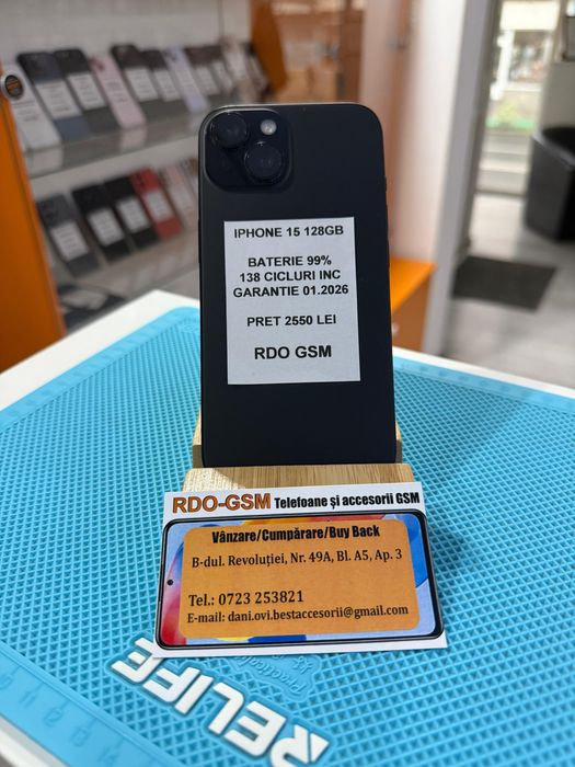 Iphone 15 128Gb Black Neverlock/Garantie