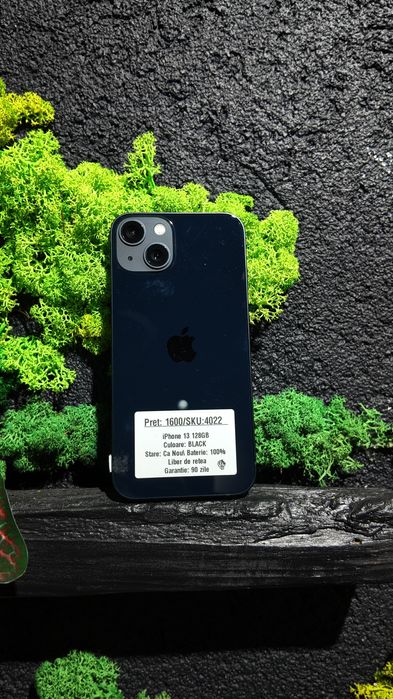 iPhone 13 128gb Black Neverlocked Bat 100%/Fact+Garantie