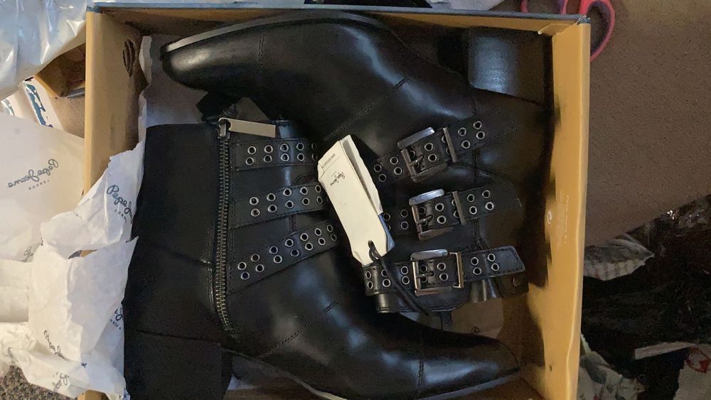 Ghete pentru femei, Pepe Jeans London, Model Chickwick Less, Negru, N