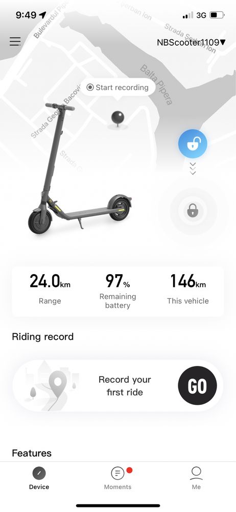 Trotineta electrica KickScooter E25E, viteza 25 km/h, autonomie 25 km