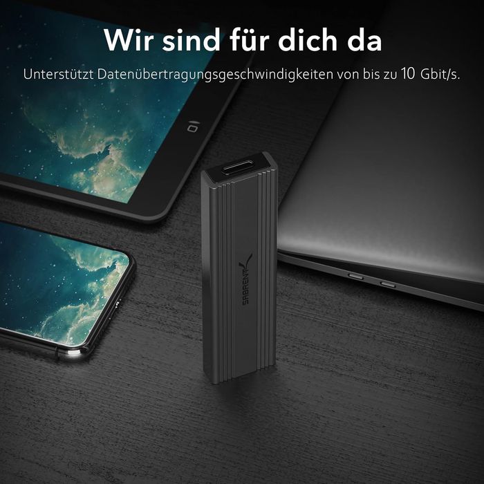 NVMe Enclosure and m2 SATA SSD Adapter USB C 3.2X2 10Gbps Heatsink