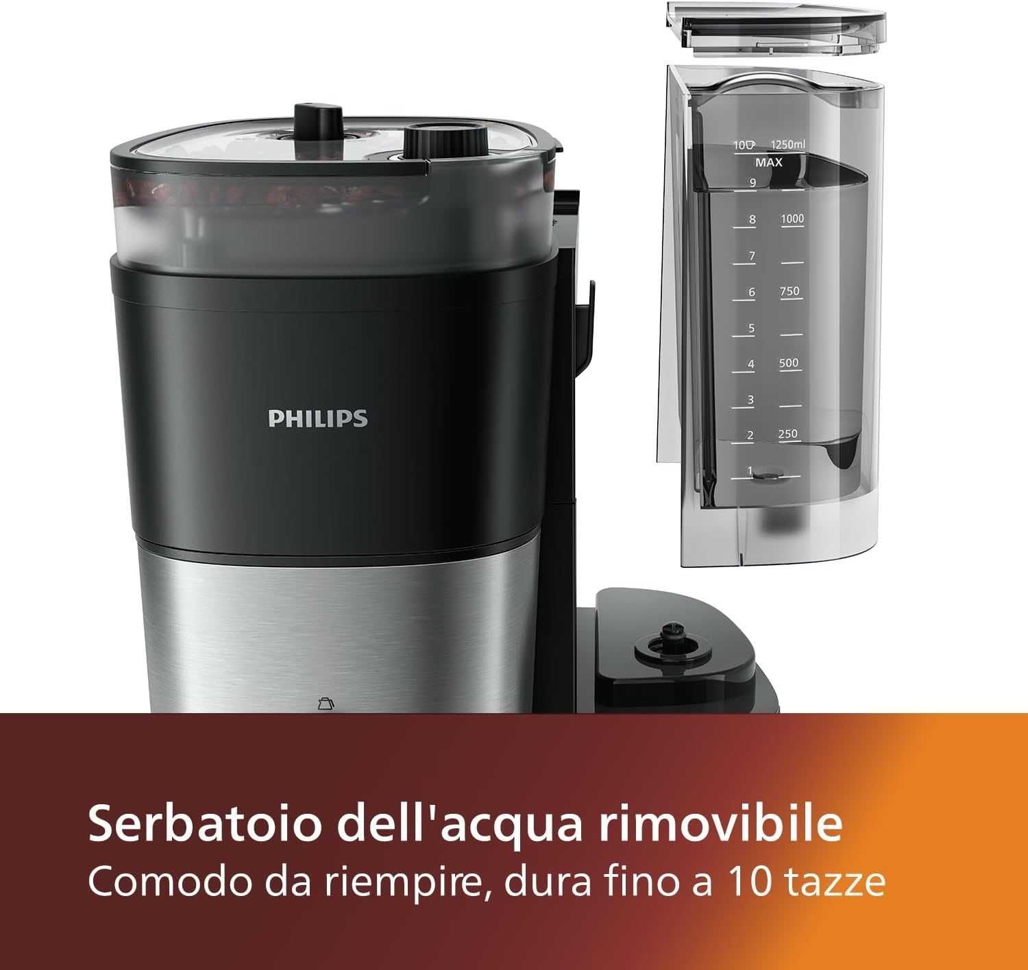 Шварц кафемашина Philips Grind&Brew (HD7900/50) Филтърна кафемашина