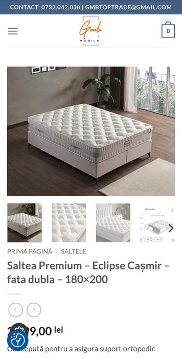 Saltea pat ortopedică Eclipse Casmir 180x200 cm