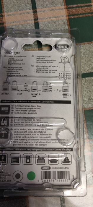 Lacat Abus cu cifru și alt lacat