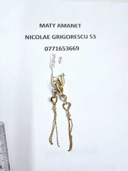 Maty Amanet Cercei din aur 14 k 2.59 g cod 222