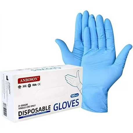 Перчатки одноразовые нитриловые, размер L/M  100 шт nitril qo‘lqpoqlar