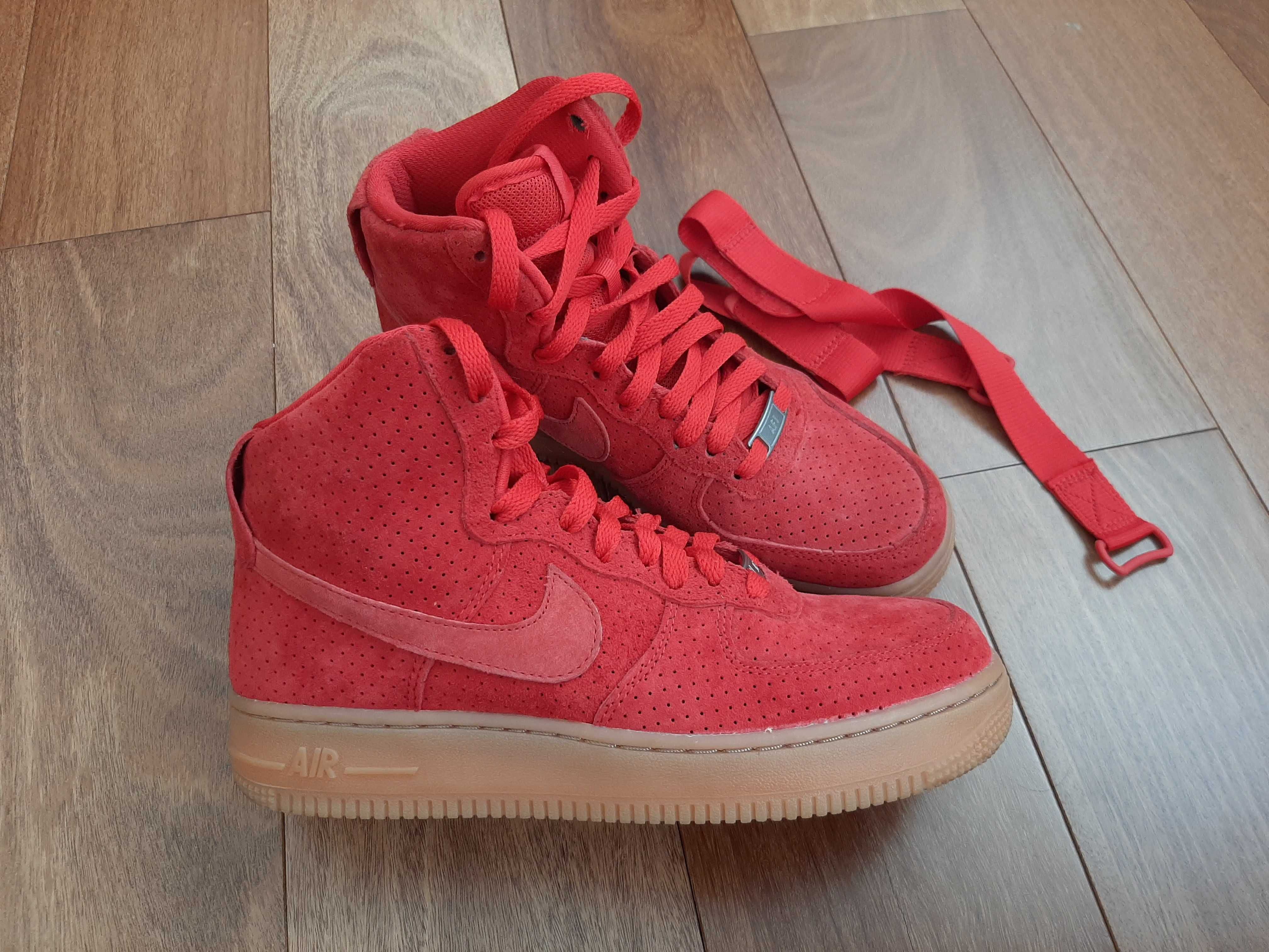 Nike Air Force 1 High Suede - University Red Gum - nr 38