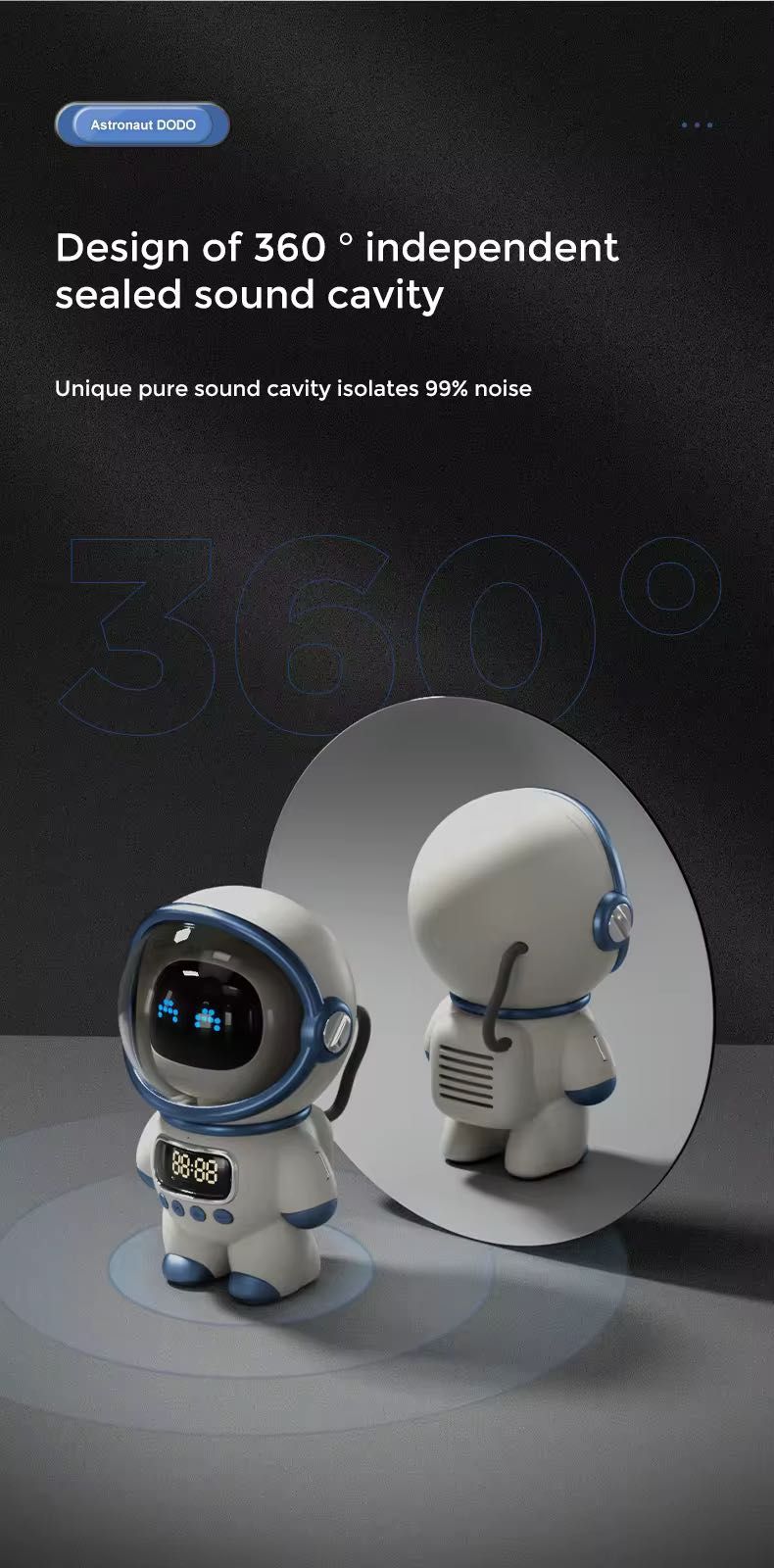 Jucarie speaker Dodo,robot vorbior astronaut  BLUETOOTH, WIFI