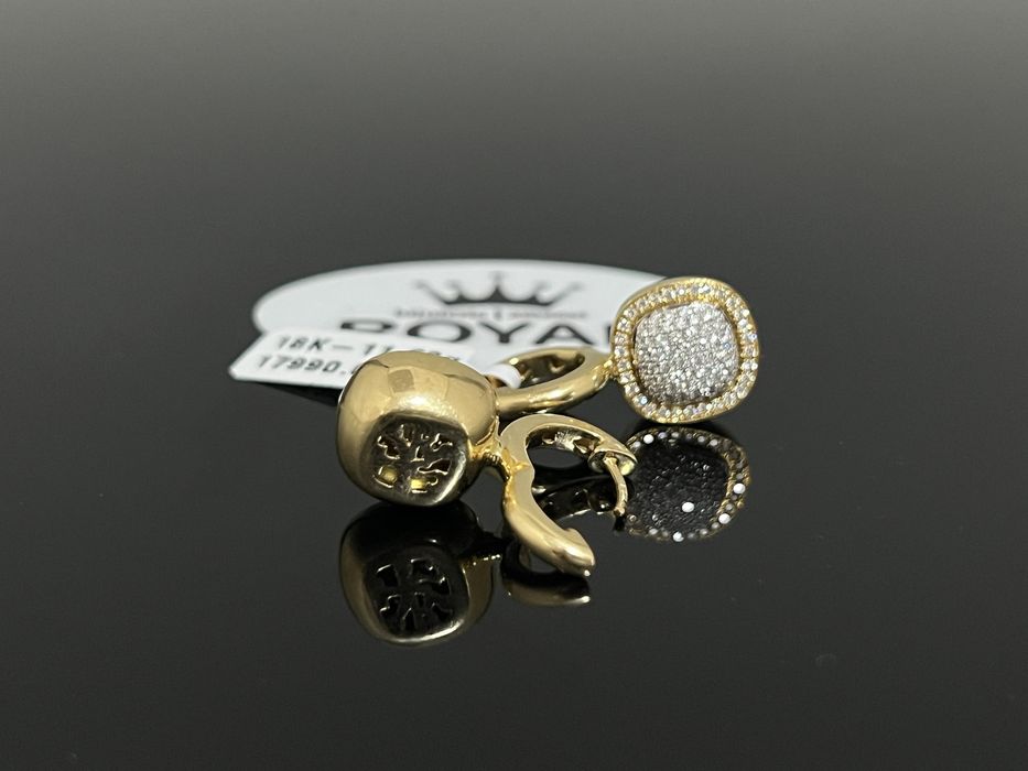 Bijuteria Royal CB : Cercei cu 180 diamante naturale 18K 11,63 grame