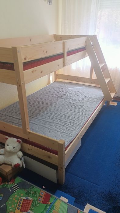 Pat etajat,  Lemn Masiv,