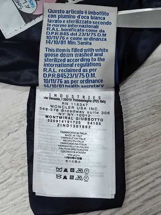 Vestă lungă cu puf pentru femei Moncler, mărimea 3 / M