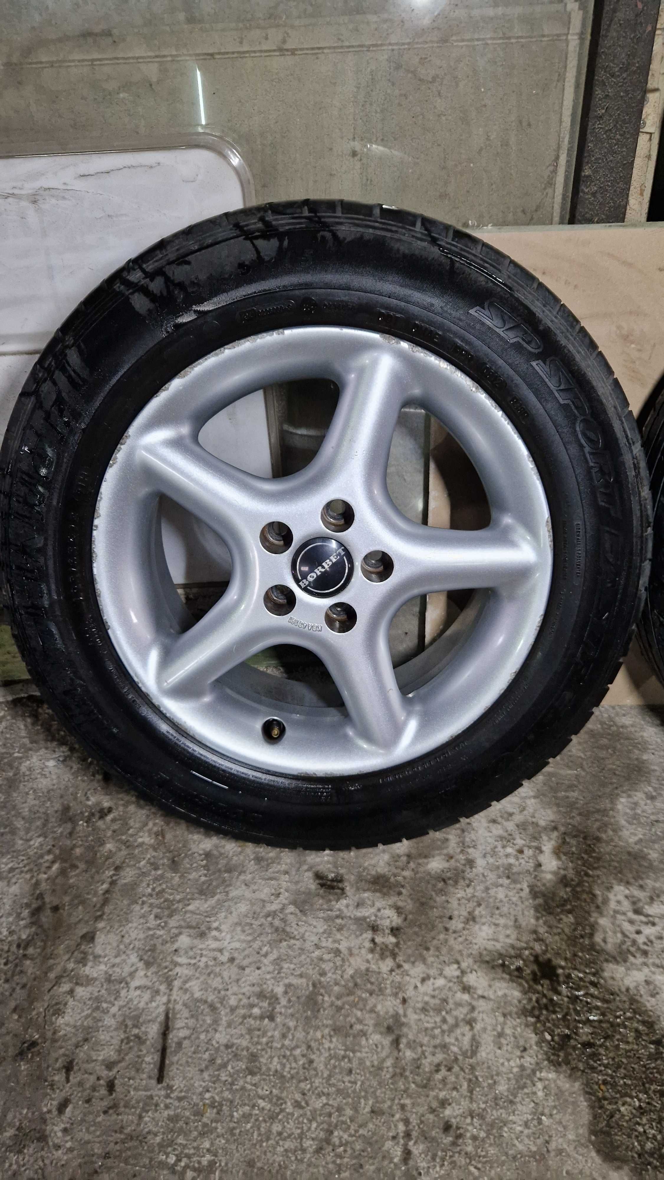 GOLF 4 джанти BORBET със летни гуми 195/65/15 7J×15 ET35 5×100 ЦО56,6