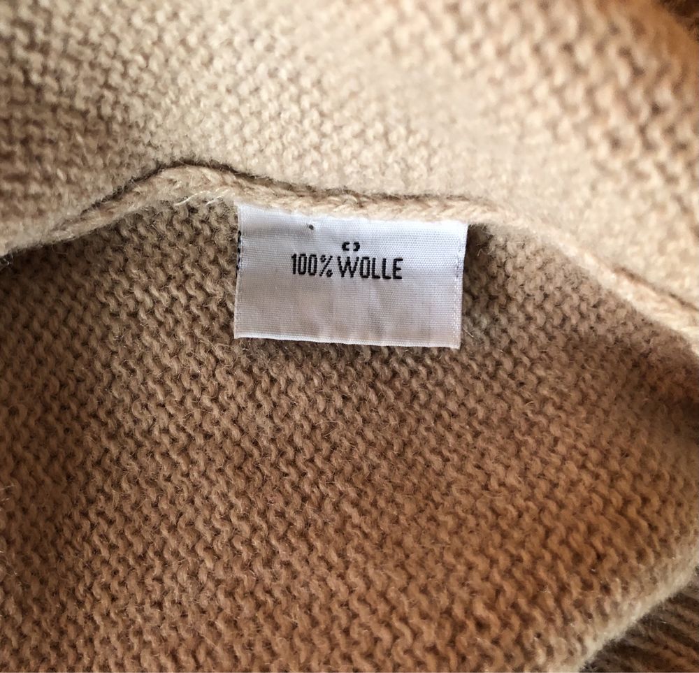 100% вълна A.W. Dunmore 1/2 Zip Wool Sweater мъжко поло - M