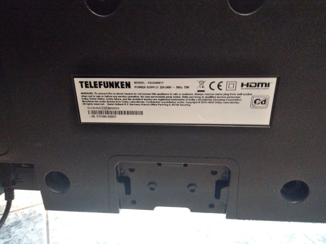 Смарт LED телевизор Telefunken 43"