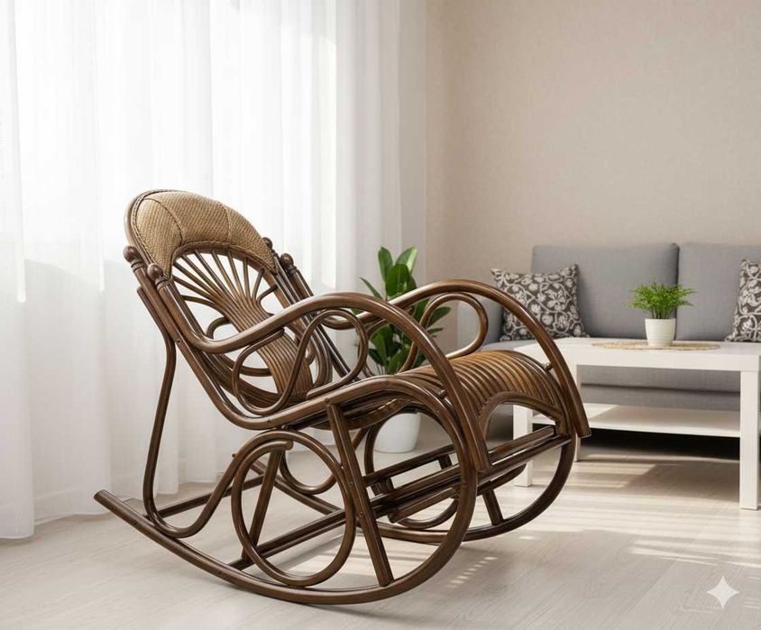 Кресло-качалка из натурального ротанга, Kreslo kachalka tabiiy rotang