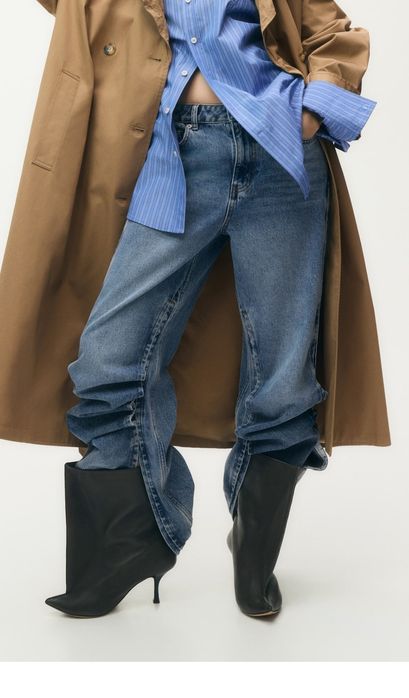 GLENN MARTENS H&M jeans largi cu deschizătură 36