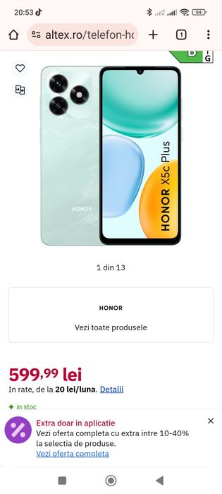 Honor x5c plus sigilat