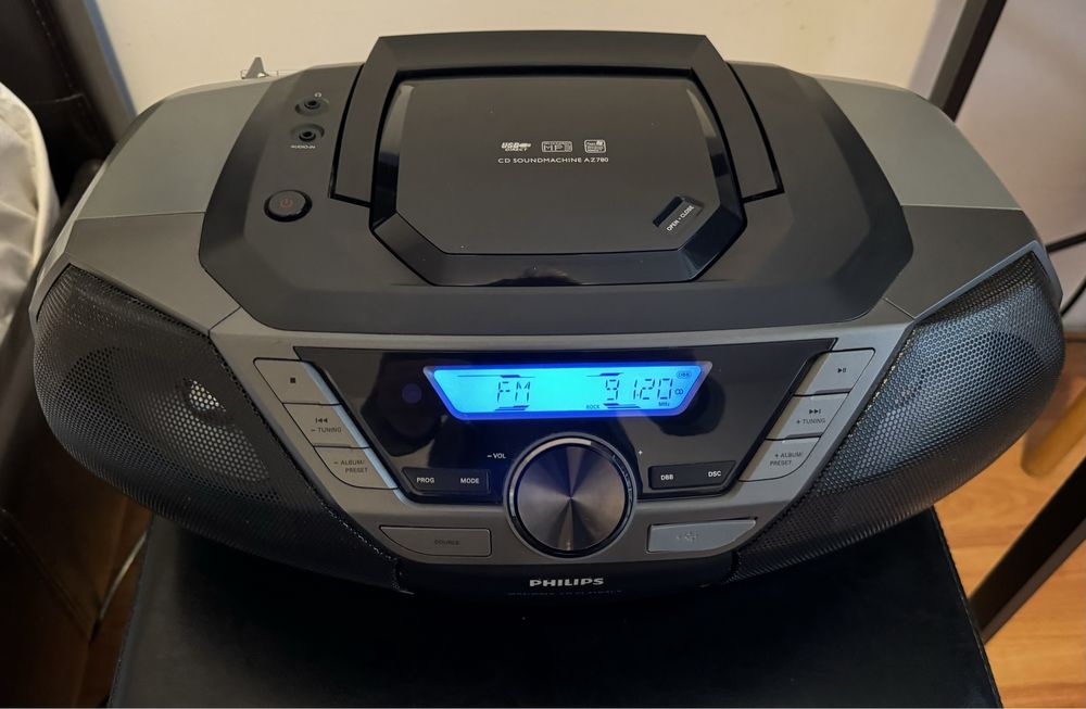 Microsistem audio Philips AZ780/12, CD, MP3-CD, USB, FM, Telecomanda