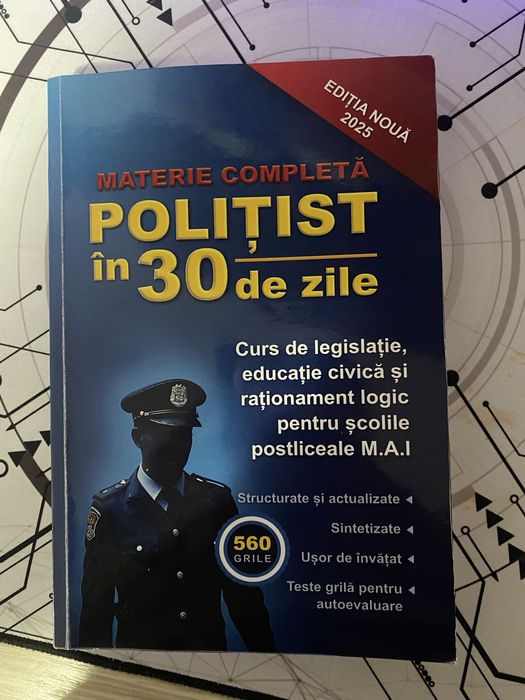 Carte admitere M.A.I | Politist in 30 de zile 2025