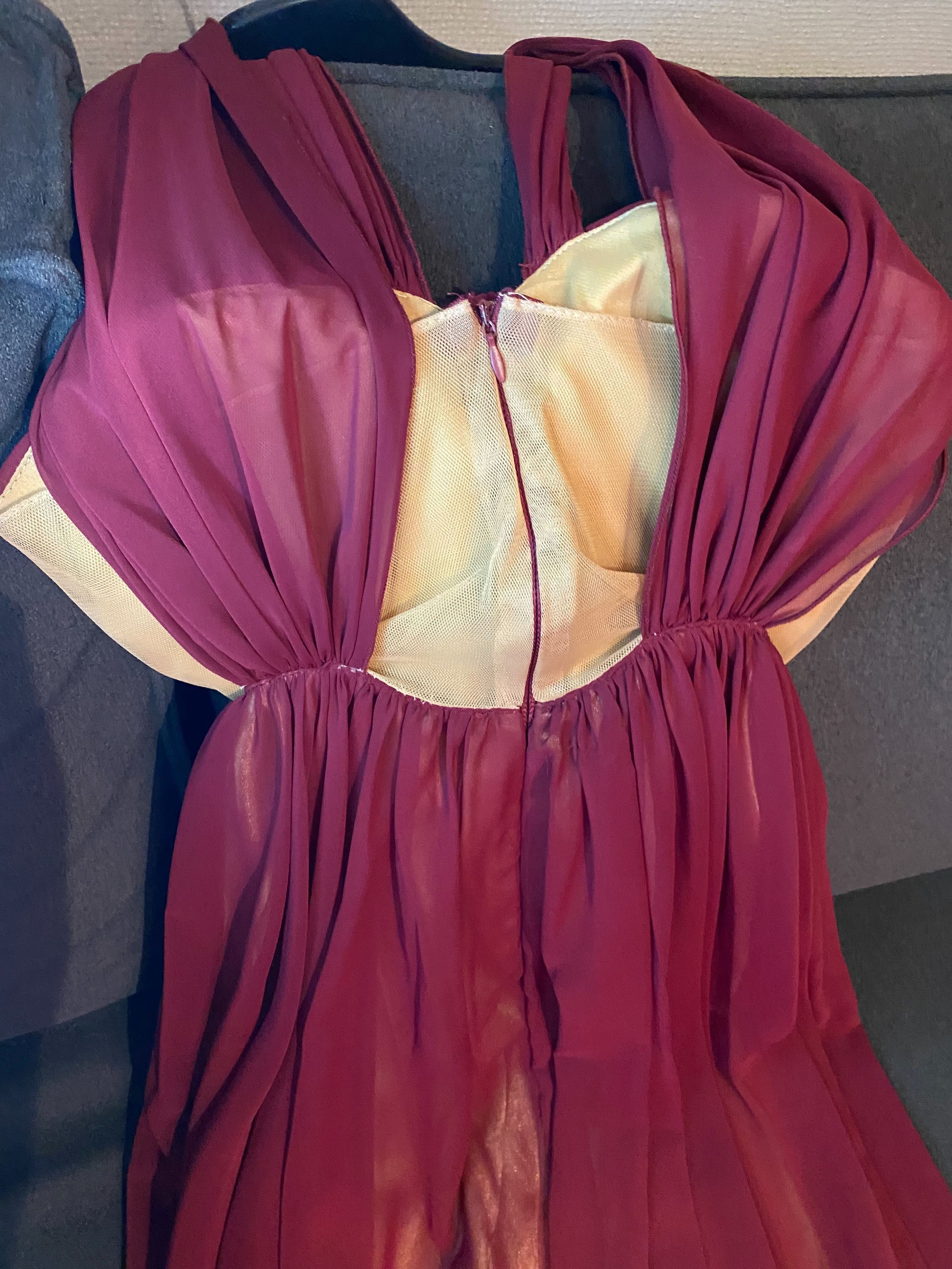 Rochie eleganta bordo -atelier Aerial