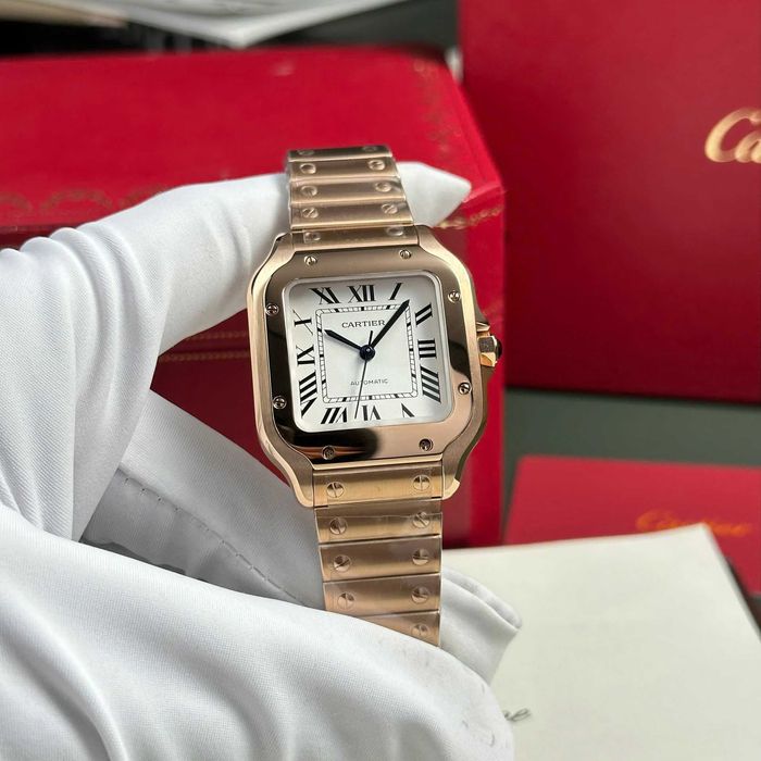 Cartier santos розово злато 4