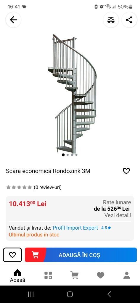 Scara exterioara otel galvanizat 3 metrii