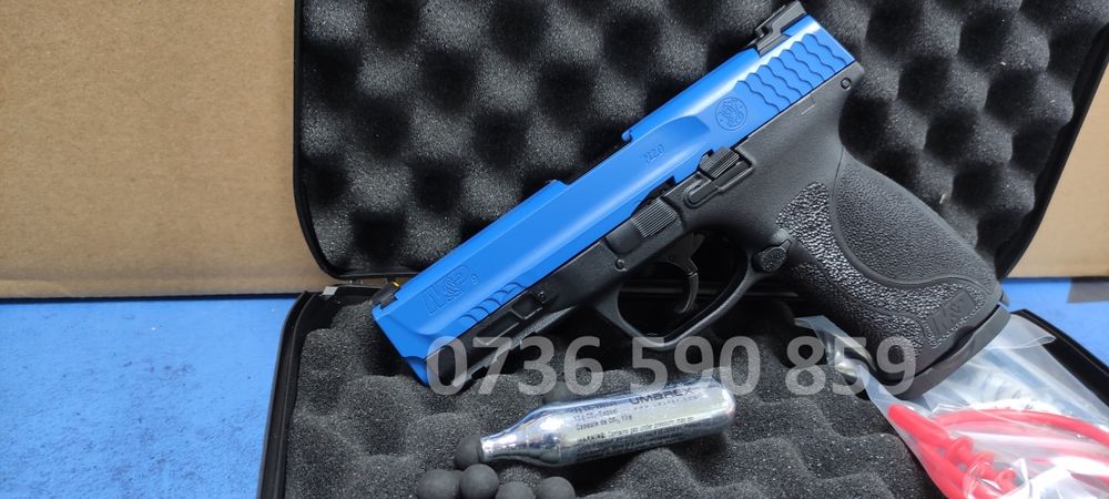 7.5j pistol bile cauciuc paintball CO2 cu recul S&W nu autoaparare