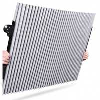 Parasolar auto retractabil - 150 x 70 cm - Gri / Negru