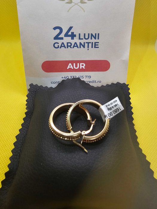 Cercei aur 14k (Ag 29 Siraj ) b33180/ Garantie 2 Ani !!