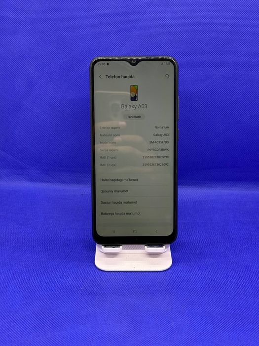Samsung A03 sotiladi dastqvka bor