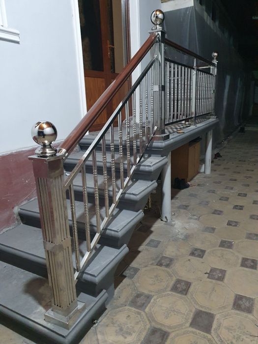 Нержавейка Перила 250000 Стекланный перила