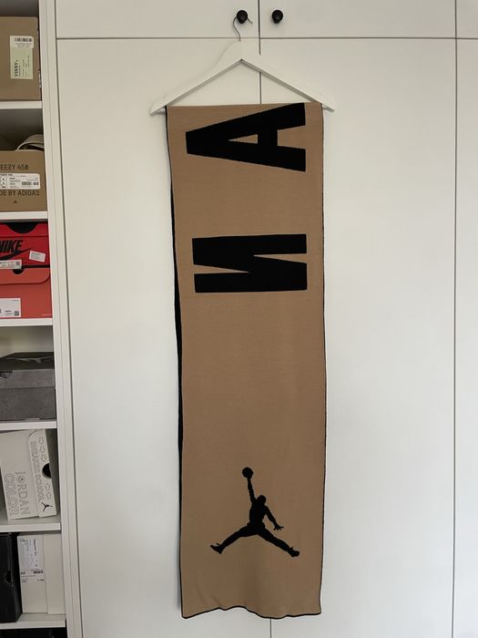 Air Jordan Nike Reversible Oversized Knit Scarf Black Hemp Jumpman