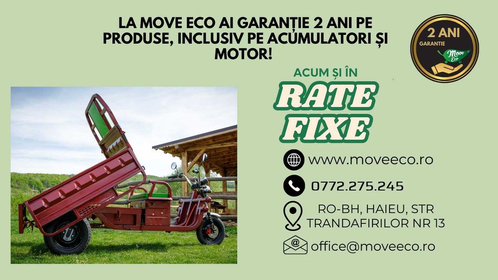 Triciclu Electric Omologat MoveEco /6 RATE fara dobanda -garantie 2ANI