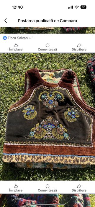 Pieptar Bistrita Nasaud cu Margele pe Catifea