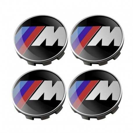 Set 4 Capace Sigle Roti Embleme Jante BMW M Tech Power 68mm