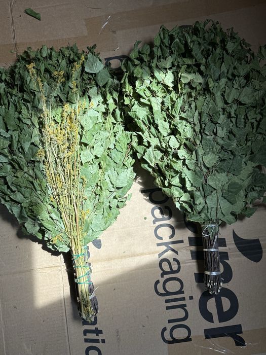 Веники для бани берёза,клён,разнотравие.